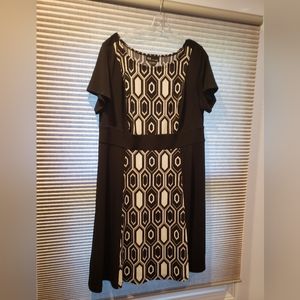 Black with white accents dress by AGB woman size 14W